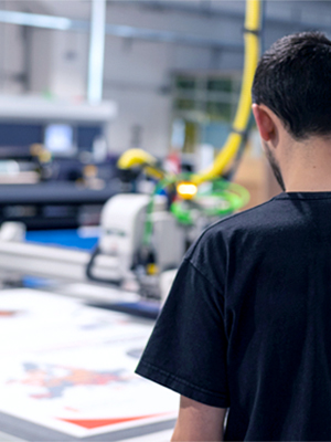 Colleagues reading documents